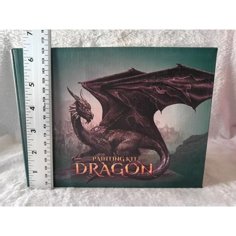 Dragon Painting Kit DIY Craft Set Fantasy Dragon Figure Paint & Brush Gift New